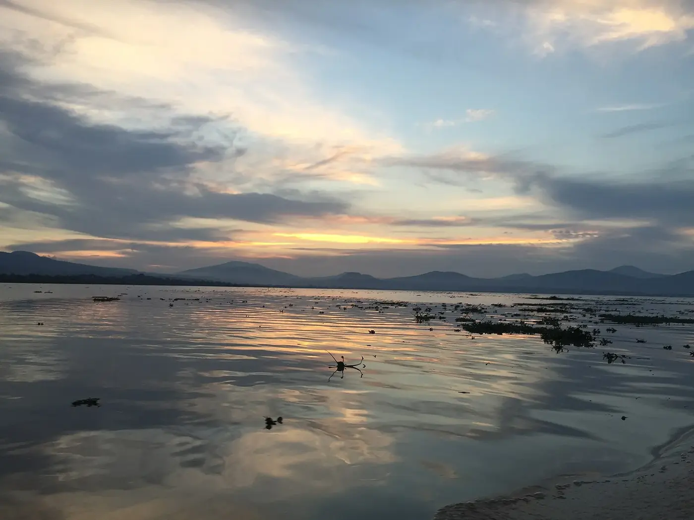Atardecer en el lago de Pátzcuaro, Michoacán